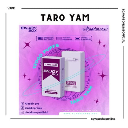 aladdin-enjoy-box-12000-puff-taro-yam-disposable-vape-shop-singapore