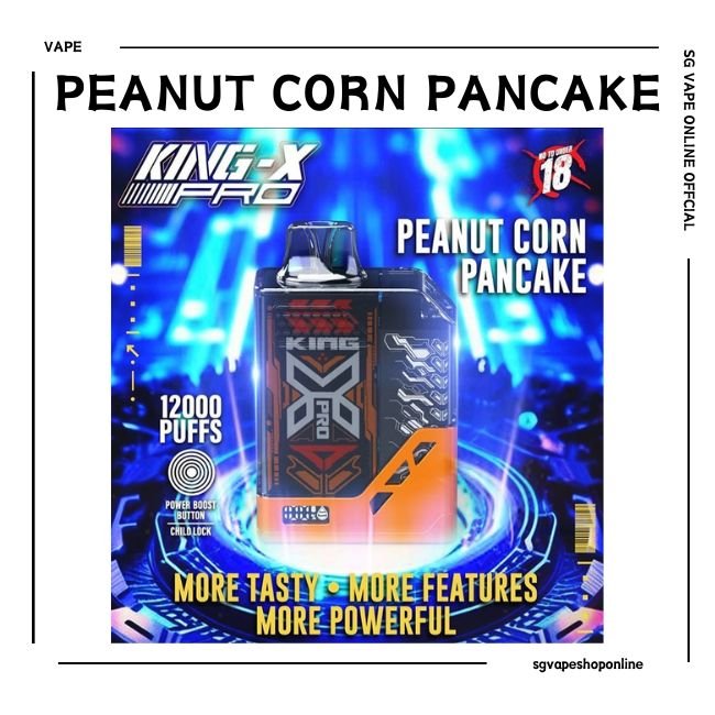 king-x-pro-12000-puff-peanut-corn-pancake-disposable-vape-shop-singapore