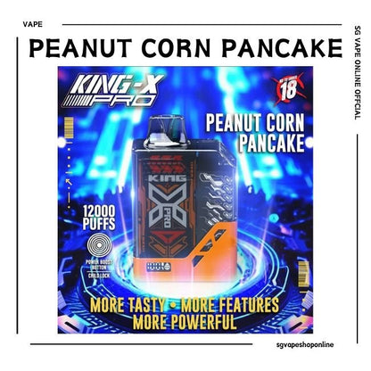 king-x-pro-12000-puff-peanut-corn-pancake-disposable-vape-shop-singapore