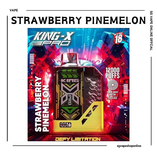 king-x-pro-12000-puff-strawberry-pinemelon-disposable-vape-shop-singapore