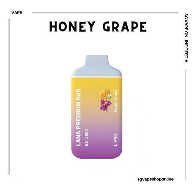 lana-premium-bar-5800-puff-honey-grape-disposable-vape-shop-singapore