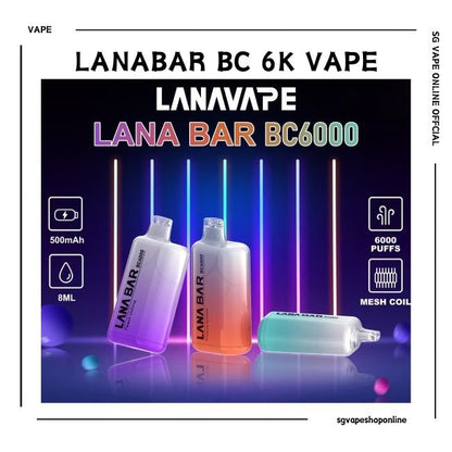 Lanabar BC 6K puffs disposable - Singapore