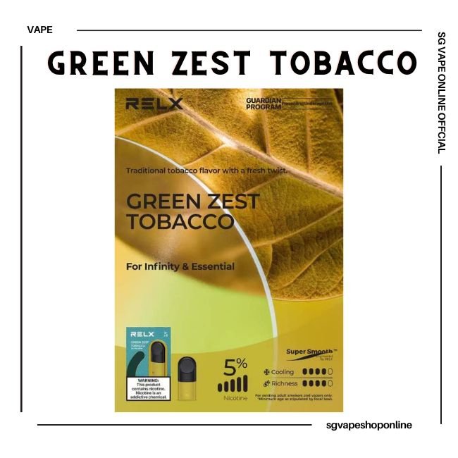 relx-infinity-pod-green-zest-tobacco-vape-shop-singapore