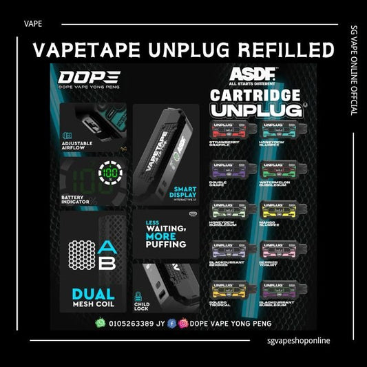 vapetape-unplug-offgrid-refilled-cartridge-12000-puff-sg-vape-online-shop-singapore